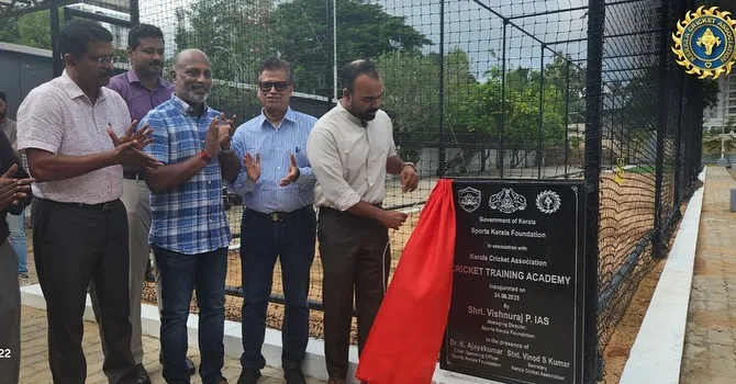 Cricket Training and Coaching Nets at Jimmy George Stadium, Trivandrum, a proud initiative by Kerala Cricket Association in association with Sports Kerala Foundation